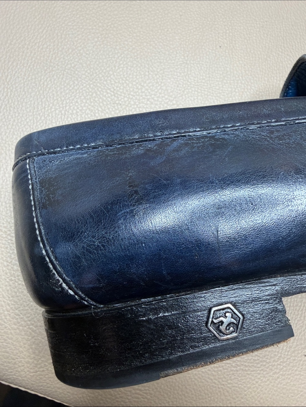 Angelo Galasso Men’s Brown Leather Loafers – Size EU 41 - Picture 8 of 9